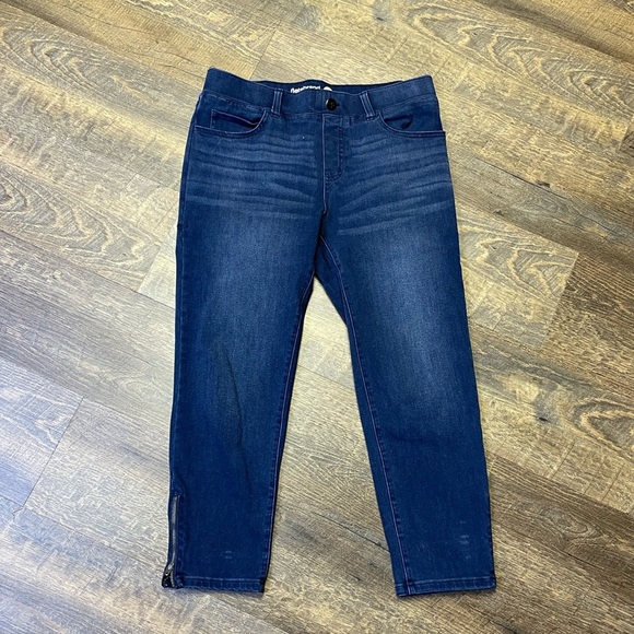 CLEARANCE Betabrand Crop Skinny Jeans Stretch‎ Womens Small Dark Denim Ankle Zip - Picture 1 of 10